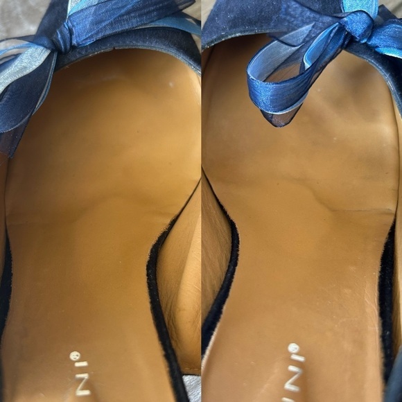 Elia Bruni Navy Suede Leather Slingback Pumps  Made in Spain - Picture 11 of 14